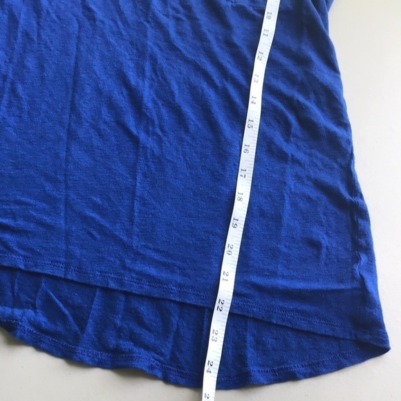 CYNTHIA Rowley blue linen sleeveless shirt sz XS oversized - Picture 6 of 8